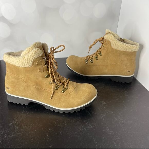 JBU Women's Blue Creek Water-Resistant Lace-Up Booties Tan Sz 11 - Picture 6 of 8